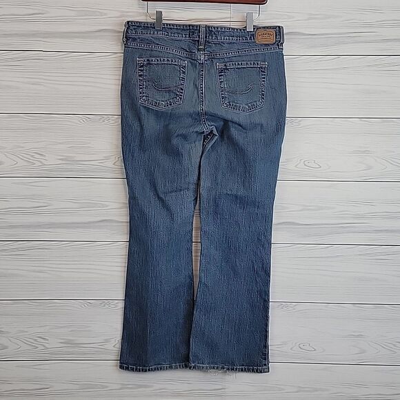 Levi Strauss signature low-rise bootcut blue denim jeans Size 12S - Picture 9 of 15